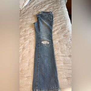 Mossimo Supply Co. Light Blue Distressed Skinny Jeans